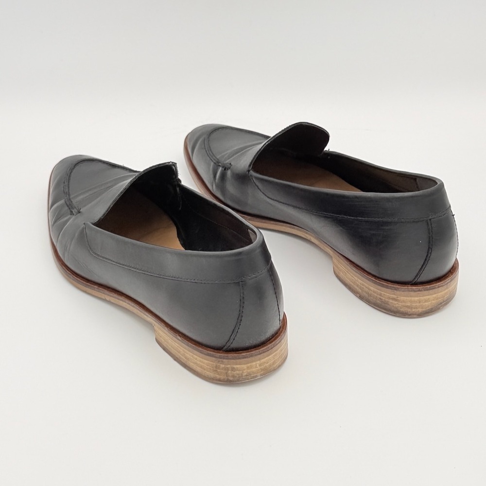 Everlane Womens Modern Loafer 8.5 Black Leather Pointed Toe Italian Minimalist - Picture 5 of 10